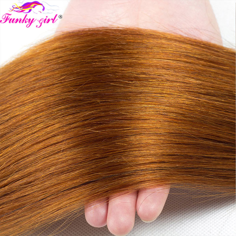 FG 32 Inch Brazilian Straight Hair 1B/30 Human Hair Weave Bundles Two Toned Hair Bundles Ombre Straight Hair 3/4 Pcs Extensions