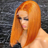 Ginger Bob Lace Frontal Wig 13x4 Lace Frontal Wig Colored Human Hair Wigs Lace Front Short Bob Human Hair Wigs Pre Plucked 4x4