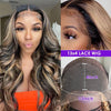 TRACY HAIR 13x4 Highlight Wig Human Hair Body Wave Lace Front Wig Brazilian Colored Lace Frontal Wigs 4x4 Remy Lace Closure Wig