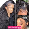 Water Wave Long Wigs For Women 13x6 HD Lace Frontal Wigs Brazilian Deep Curly Wave Human Hair ISEE YOUNG Full Lace Frontal Wigs