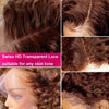 Reddish Brown Jerry Curly 13x4 Lace Front Wig 100% Remy Human Hair Wigs PrePlucked Hairline 13x6 HD Transparent Lace Frontal Wig