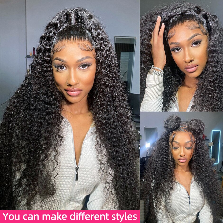 Water Wave Long Wigs For Women 13x6 HD Lace Frontal Wigs Brazilian Deep Curly Wave Human Hair ISEE YOUNG Full Lace Frontal Wigs